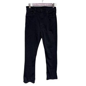 Mother High Waisted Rider Ankle Jeans Black Not Guilty Size 27 Straight Leg